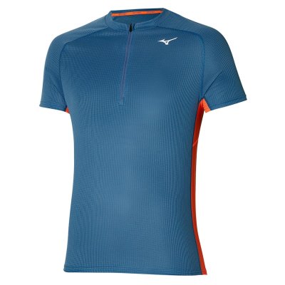 Camisa Mizuno Trail Dryaeroflow HZ Tee Hombre - Azules - Chile M029YDMKXW